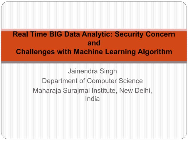 Real callenges in big data security
