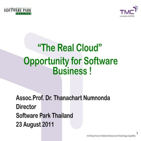 The Real Cloud ” Opportunity for Software Business ! 