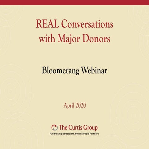 Real Conversations With Major Donors