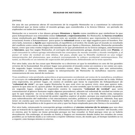 Realidad de Nietzsche