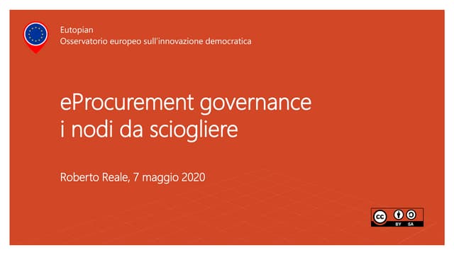 eProcurement governance: i nodi da sciogliere