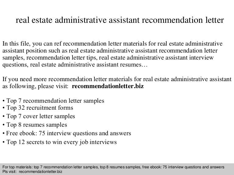 real estate reference letter