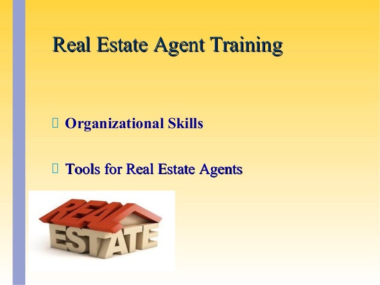 Real estate agent training