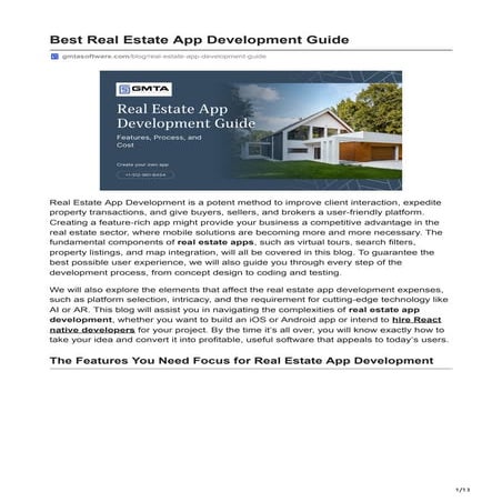 Best Real Estate App Development Guide 
