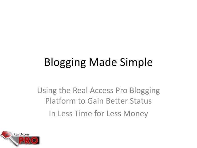 Real estate blogging made simple and quick