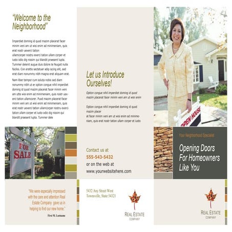Real Estate Brochure | PPT