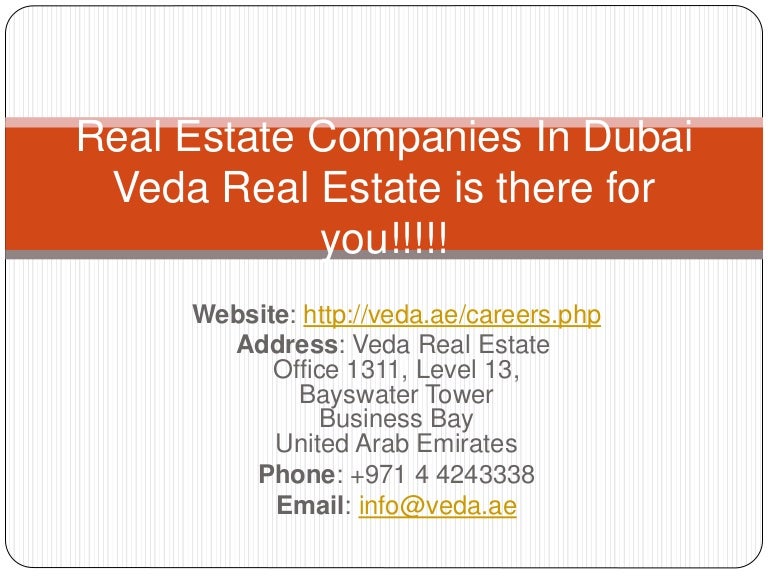 Real estate companies in dubai