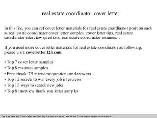 marketing coordinator cover letters