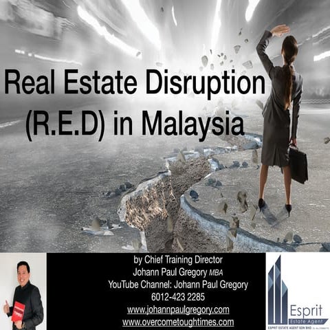 Real estate disruption (red) in 2020 by Author Johann Paul Gregory