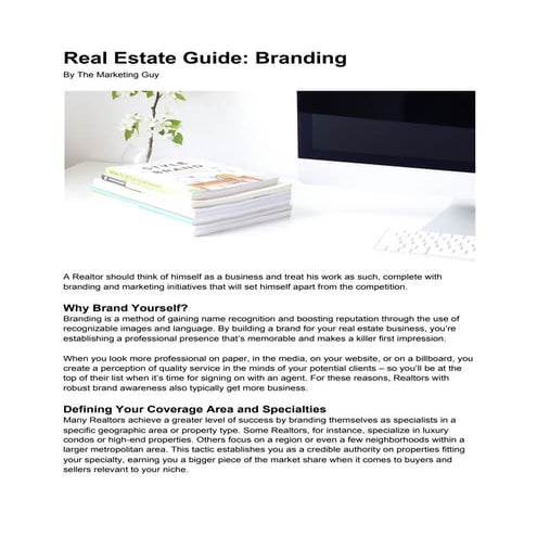 Real estate guide - branding