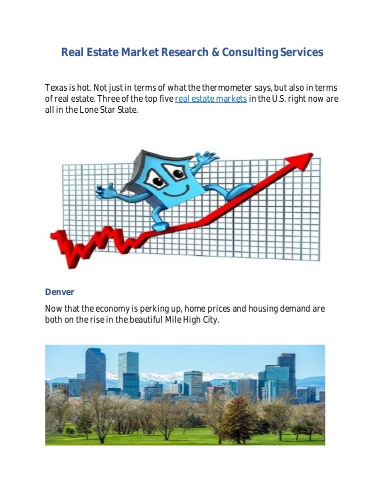 Real estate market research & Consulting Services