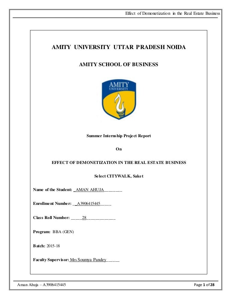 Effect Of Demonetization On Real Estate Business