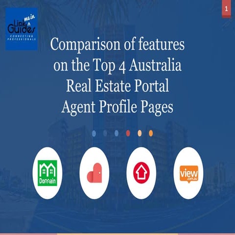 Comparison of features on the Top 4 Australia Real Estate Portal Agent Profile Pages