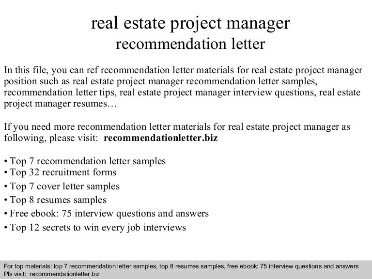 real estate reference letter