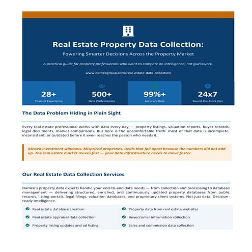 Real Estate Property Data Collection - Damco Solutions | PDF