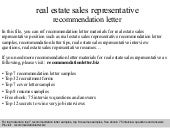 real estate agent recommendation letter real estate agent recommendation letter