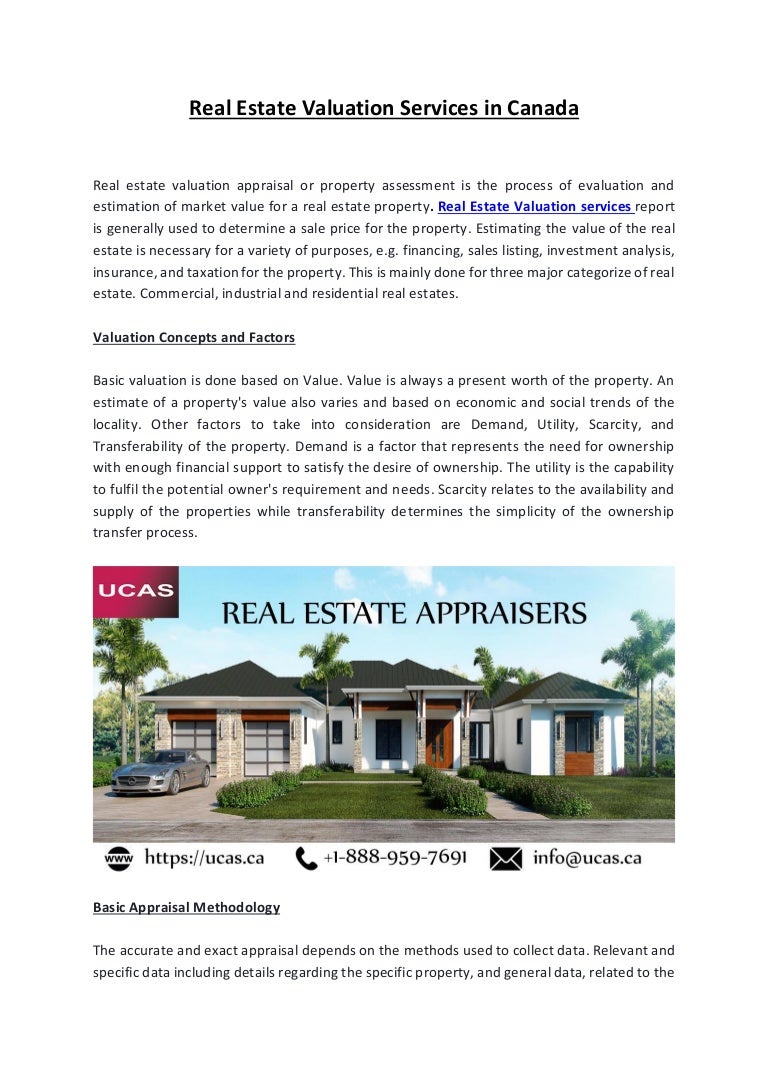 Real estate valuation services commercial real estate appraisal to…