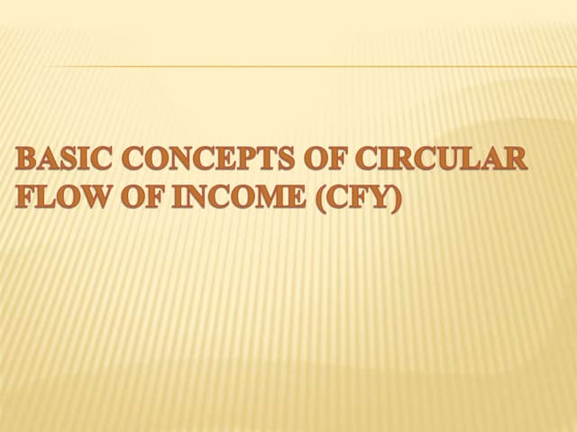 Real flow and money flow of income 