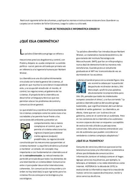 Realice el siguiente taller de columnas