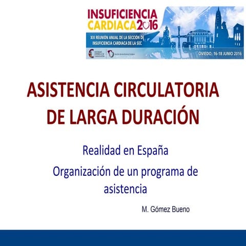 Realidad en España. Organización de un programa de asistencia ventricular