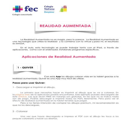 Realidad aumentada: aplicaciones