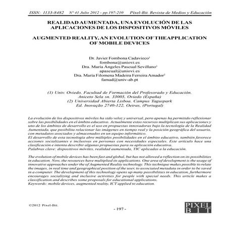 Realidad aumentada evolucion de las aplicaciones