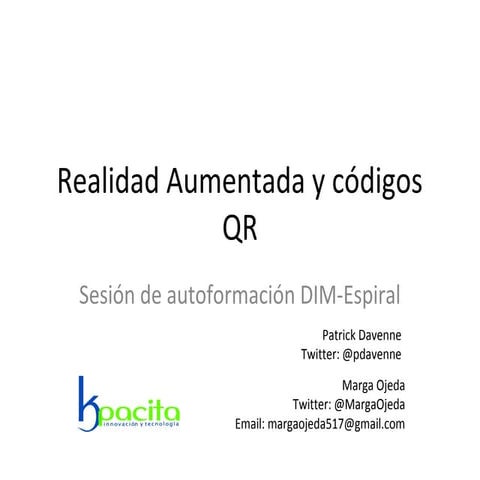 Realidad aumentada y códigos qr v2