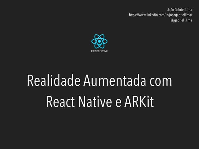 Realidade aumentada com react native e ARKit