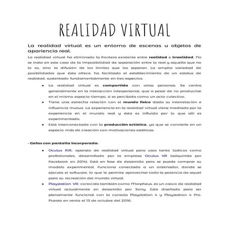 Realidad Virtual