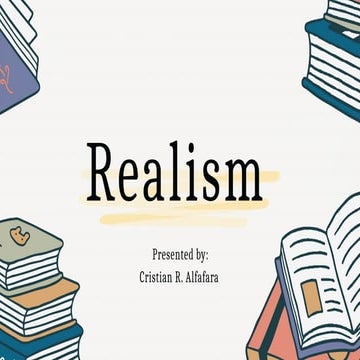 Realism power point presentation report for masters | PPTX