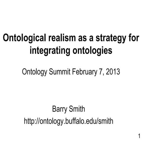 Ontological realism as a strategy for integrating ontologies