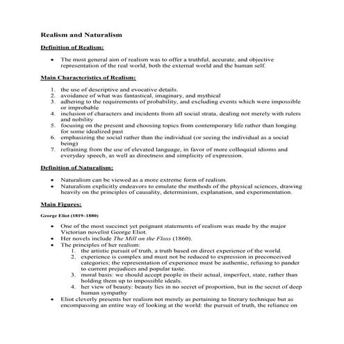 Realism and naturalism