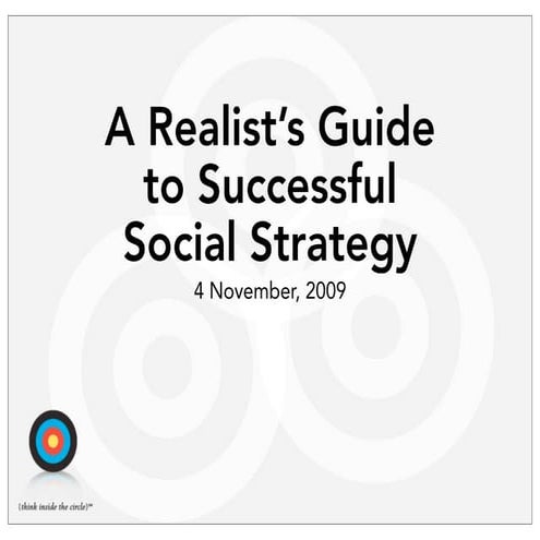 Realist's Guide SOHO Seminar Social Media Strategy