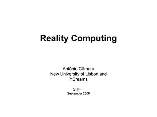 Reality computing