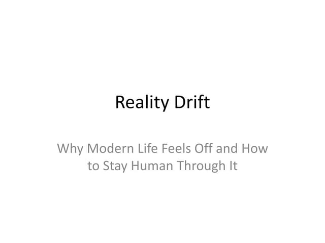 Reality Drift Glossary: Key Frameworks & Diagrams (Working Paper No. 2, 2025)