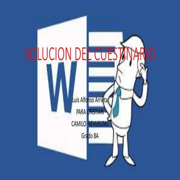 Realizacion de cuestionario de informatica con en profesor