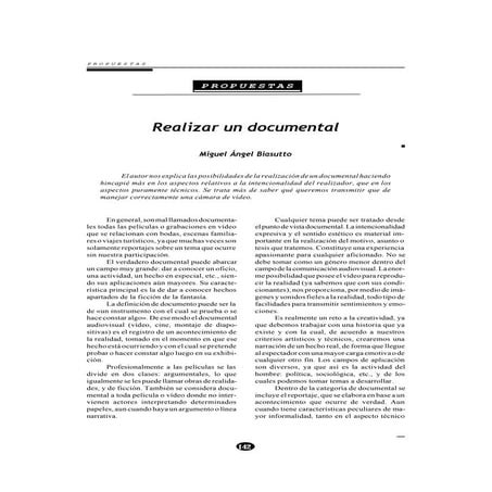 Realizar un documental