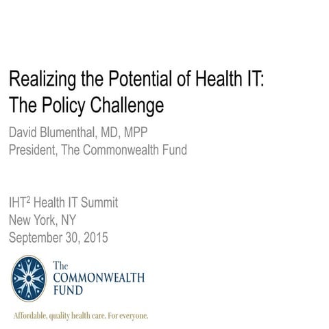 iHT2 Health IT NYC Summit