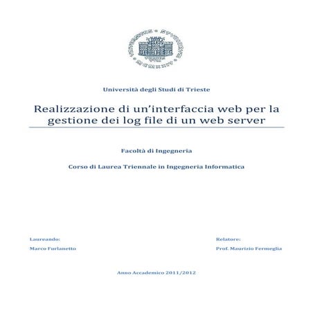 Realizzazione di un' interfaccia web per la gestione dei file di log generati...