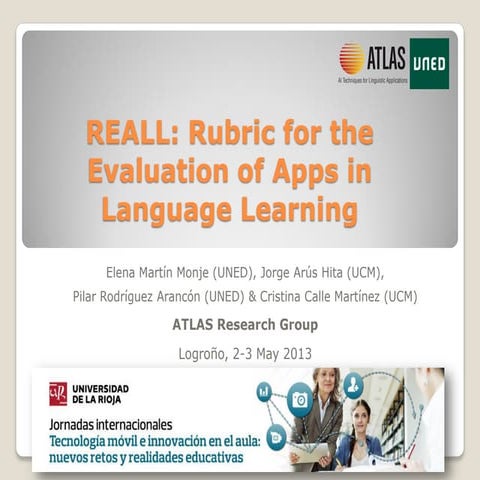 Reall: rubric for the evaluation of apps in language learning