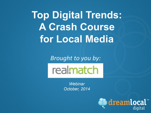 Real Match Webinar - Crash Course for Local Media