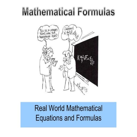 Real World Mathematics Formulas