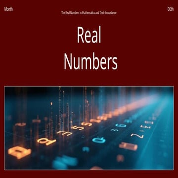 Real Numbers.pptx for business and mathematics | PPTX