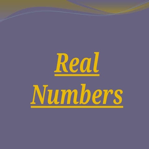 Real Numbers | PPTX