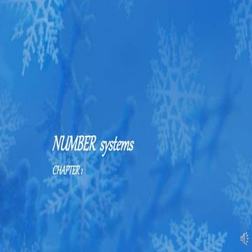 Number system class IX | PPT