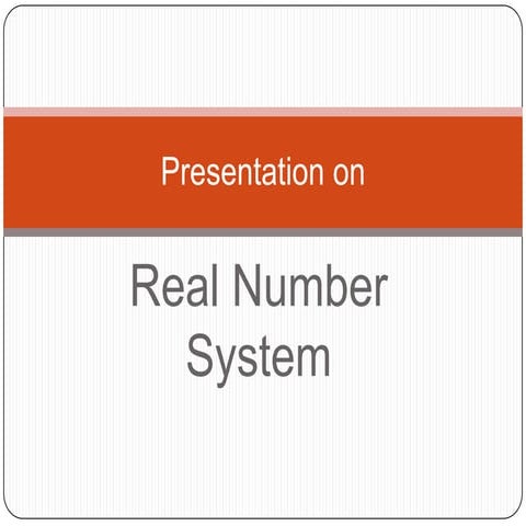 Real number system