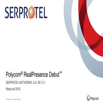 POLYCOM REAL PRESENCE DEBUT, VIDEOCONFERENCIA PARA PyMES