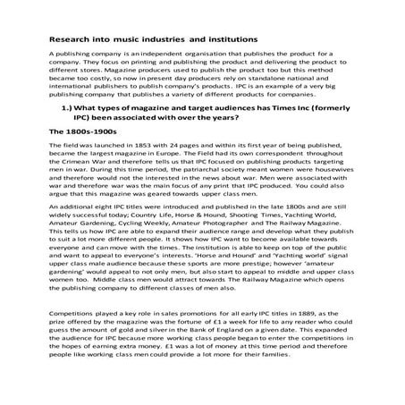 Risk assessment for music mag | DOC