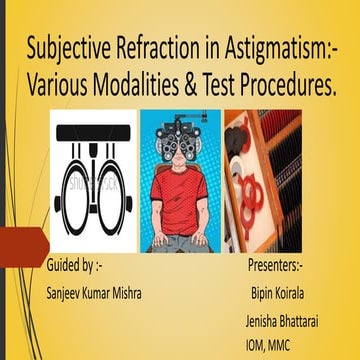 Real subjective refraction in astigmatism