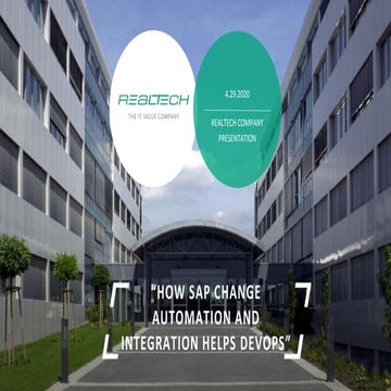REALTECH SmartChange solutions ppt